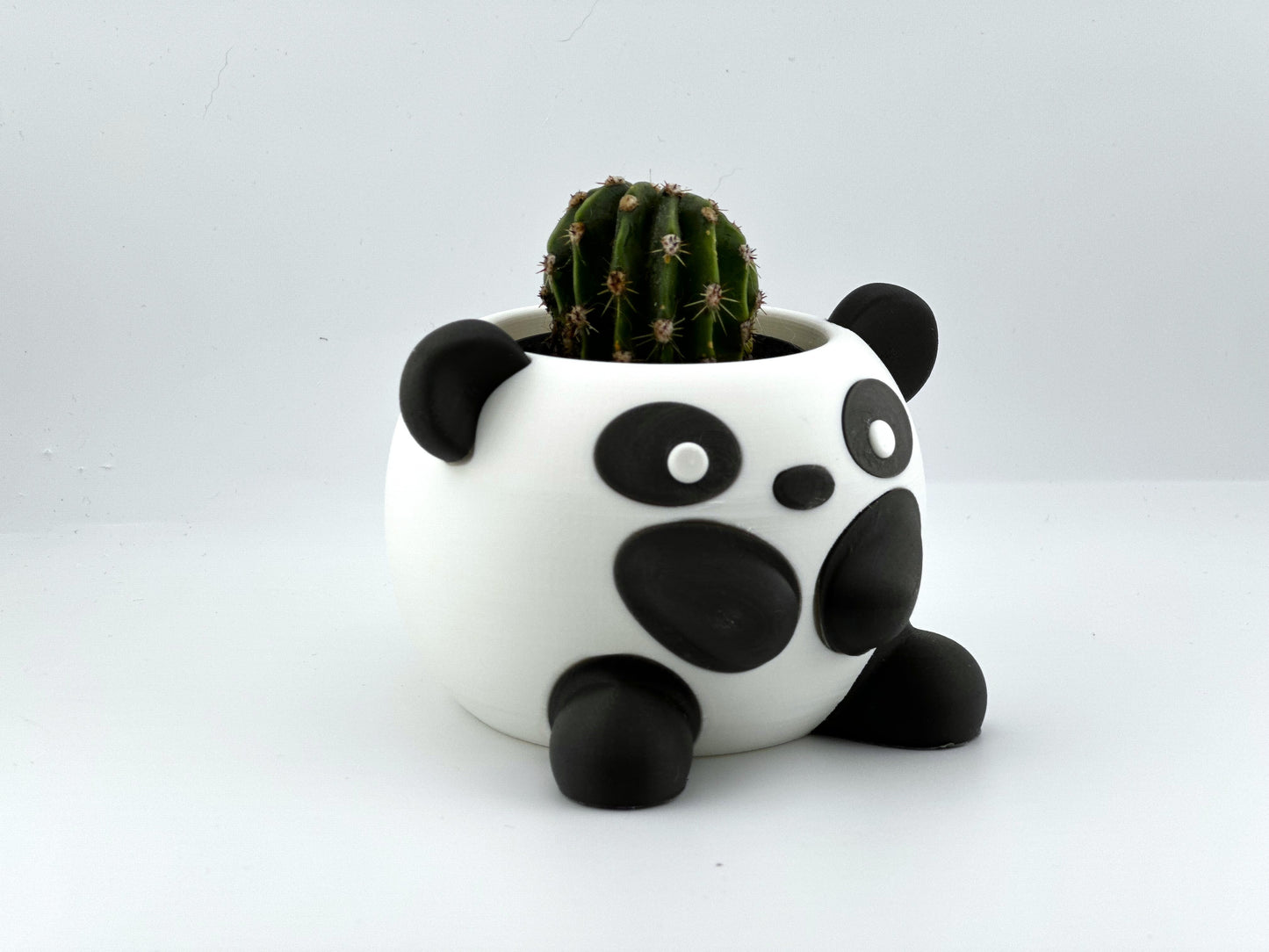 Panda Plant Pot β 3D Printed Succulent Planter | Cute Desk & Shelf Decor | Gift for Plant Lovers