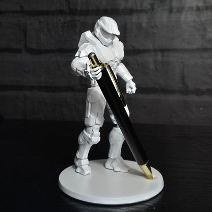 Halo Master Chief Pen Holder | Gamer Desk Ornament | Sci-Fi Office Decor | Gift for Halo Fans | Desk Organizer