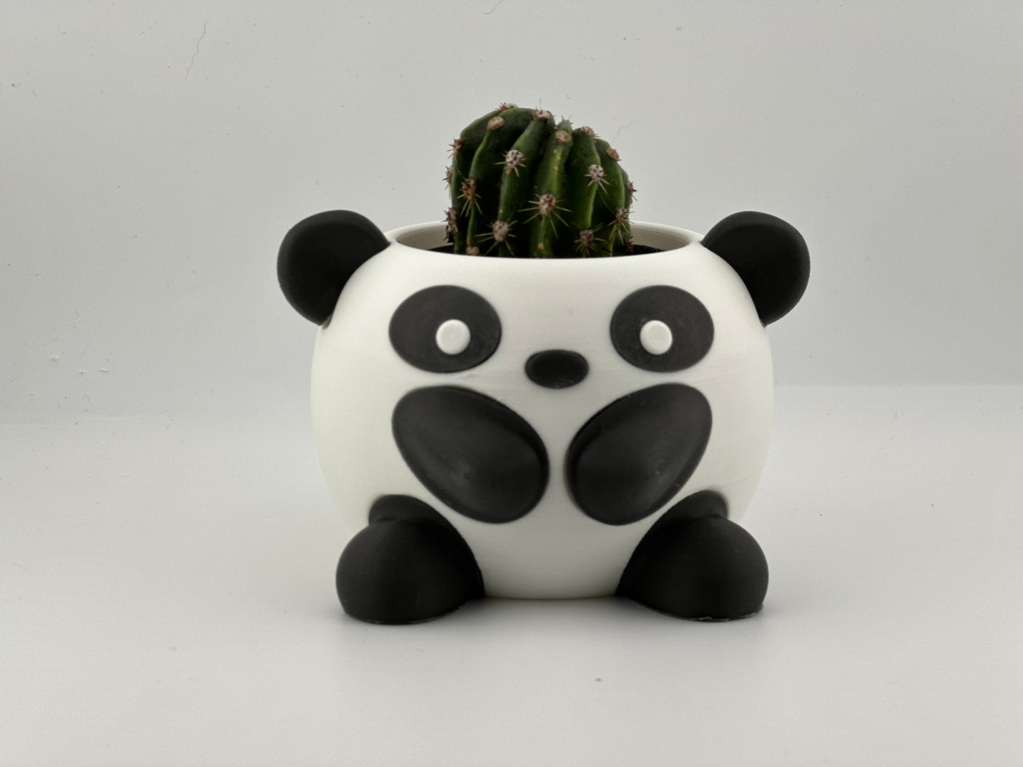 Panda Plant Pot – 3D Printed Succulent Planter | Cute Desk & Shelf Decor | Gift for Plant Lovers